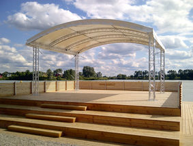 Stages with arched roof