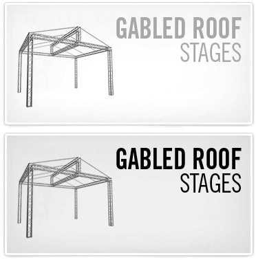 Stages with gabled roof